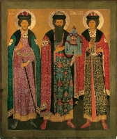 Святые  князья  Борис, Глеб и Гавриил Псковский