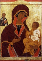 Богоматерь Одигитрия, со святителем Василием Великим 