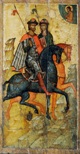 Князья Борис и Глеб на конях