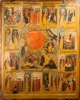 Fiery Ascent of the Prophet Elijah with scenes from his life