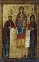 Our Lady of Pechersk (Svenskaya) with saints Theodosius and Anthony
